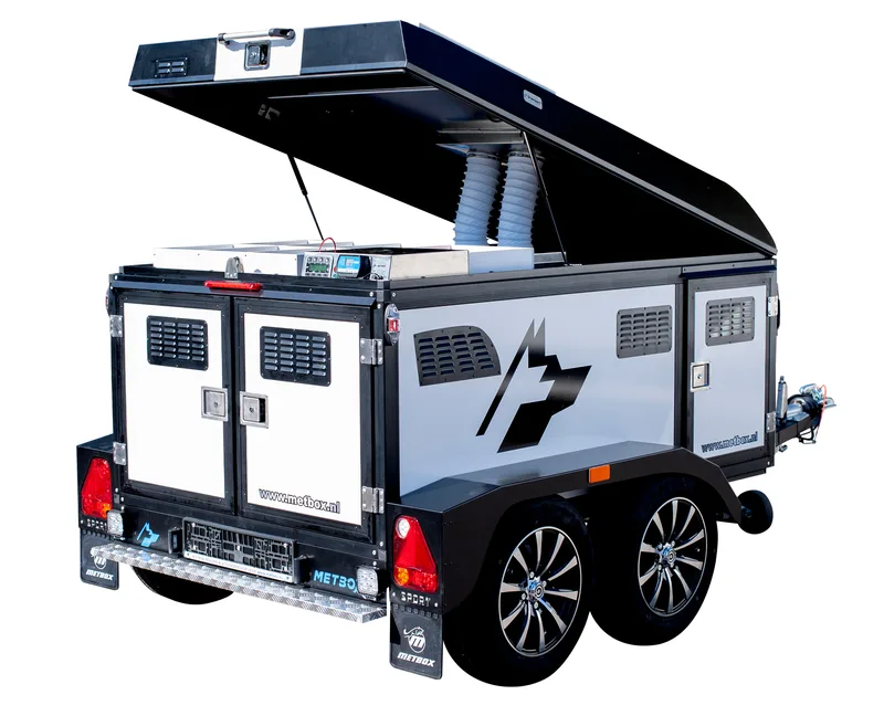 METBOX trailer in field - European quality aluminum design